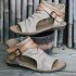 Fashion Women Sandals Large Size High Strength Denim Shoes for Summer blackXS7Z