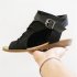 Fashion Women Sandals Large Size High Strength Denim Shoes for Summer brown2J7P