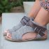 Fashion Women Sandals Large Size High Strength Denim Shoes for Summer brown2J7P