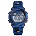 Fashion Wristwatch Electronic Children Watch For Outdoor Sports Multi function Electronic Watch Dark blue camouflage