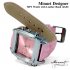 Fashion and function go hand in hand  with the Minuet Designer MP3 Watch with Leather Band 