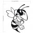 Fashionable Angry Bee Stickers Car Decals black