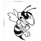 Fashionable Angry Bee Stickers Car Decals black