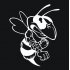 Fashionable Angry Bee Stickers Car Decals black