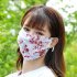 Fashionable Chiffon Printed Sunscreen Summer Breathable And Washable Dustproof Mask Love on white One size