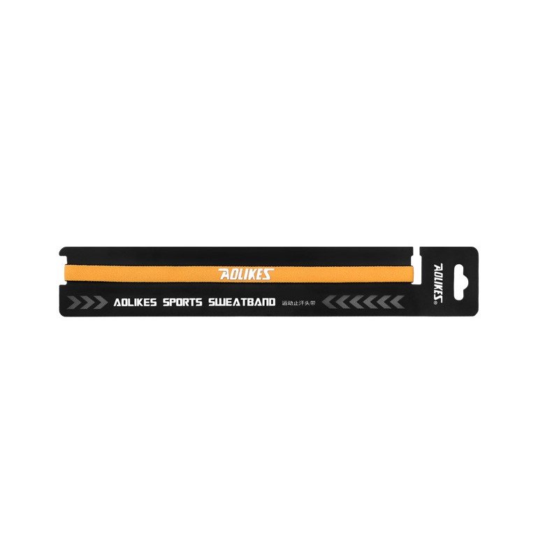 Fashionable Colors Yoga Headband Silicone Anti-skid Strip Non-slip Sweatproof Breathable Sports Hairband For Fitness Running Orange