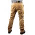 Fashionable Men Solid Color Trousers Business Straight leg Pants Casual Cotton Pants Navy Blue 3XL