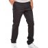 Fashionable Men Solid Color Trousers Business Straight leg Pants Casual Cotton Pants black 3XL