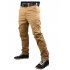 Fashionable Men Solid Color Trousers Business Straight leg Pants Casual Cotton Pants Khaki XL