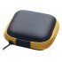 Fashionable Portable Earphone Bag USB Cable Charger Container Key Jewelry Bag Gift for Birthday Christmas Halloween  yellow