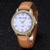 Fashionable Rhinestone Watch with Lichee Pattern Watchband Stylish Wrist Watch Ornament Gift