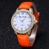 Fashionable Rhinestone Watch with Lichee Pattern Watchband Stylish Wrist Watch Ornament Gift