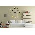 Fashionable Roman Numeral Wall Clock DIY Wall Ornament Home Office Hotel Decoration Gift  Silver