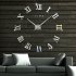 Fashionable Roman Numeral Wall Clock DIY Wall Ornament Home Office Hotel Decoration Gift  black