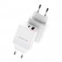 Fast Charger Suitable For Pd20w qc18w Fast Charging Dual port Mobile Phone Charger white