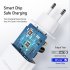 Fast Charger Suitable For Pd20w qc18w Fast Charging Dual port Mobile Phone Charger white