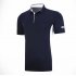 Fast Dry Breathable Golf Clothes Male Short Sleeve T shirt Polo Shirt Navy XXL