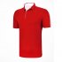 Fast Dry Golf Clothes Summer Male Short Sleeve Short T shirt Polo Shirt red XL