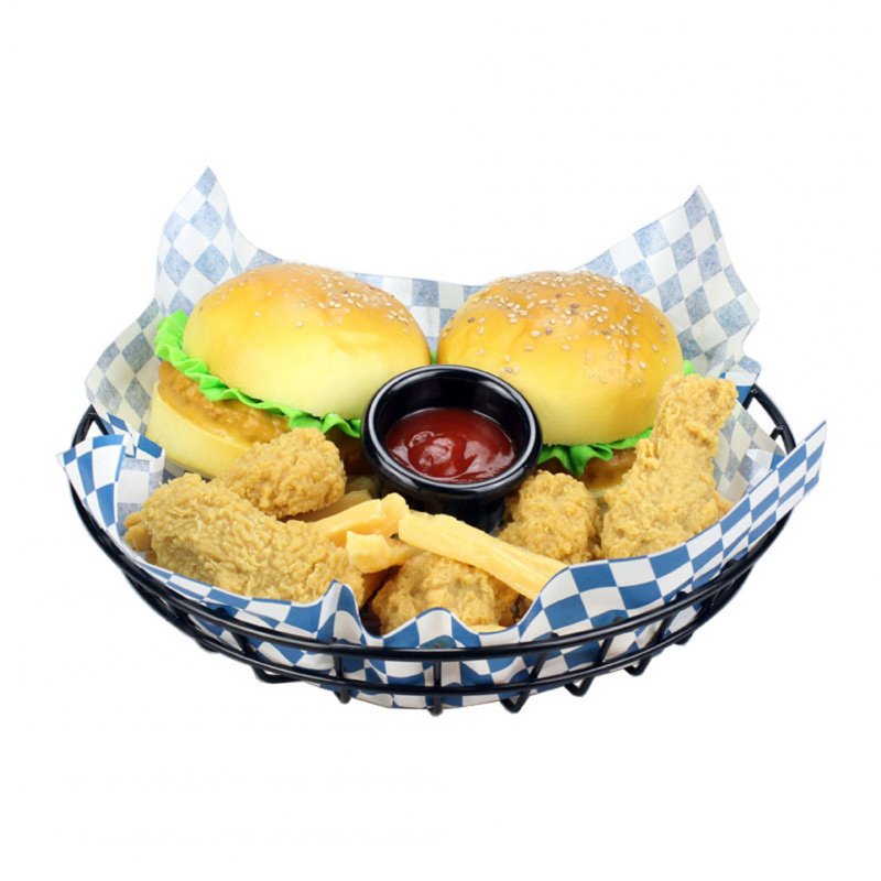 Wholesale Fast Food Baskets French Fries Organizer Metal Frying Net