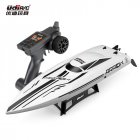 Fast RC Boat Remote Control Boat Remote Controlled Boat With Built in Rechargeable Battery USB Charger Controller white