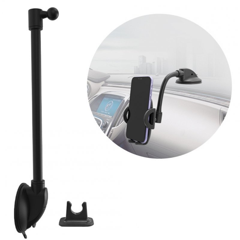 Car Phone Holder Flexible Dashboard Windshield Phone Navigation Bracket Mount Black