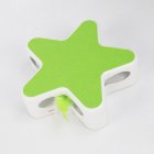 Feather 360 Degree Random Rotation Automatic Cat Toy Five Pointed Star Teaser Box for Pet green