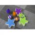 Feather 360 Degree Random Rotation Automatic Cat Toy Five Pointed Star Teaser Box for Pet blue
