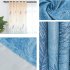 Feather Printing Window Curtains for Living Room Shade Bedroom Balcony Decoration blue 1   2 5m high punch