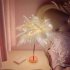 Feather Table Lamp Modern USB Powered LED Bedside Table Lamp Night Light With Remote Control For Bedroom Living Room Party Wedding Christmas Valentines Day Deco