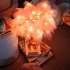 Feather Table Lamp Modern USB Powered LED Bedside Table Lamp Night Light With Remote Control For Bedroom Living Room Party Wedding Christmas Valentines Day Deco