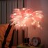 Feather Table Lamp Modern USB Powered LED Bedside Table Lamp Night Light With Remote Control For Bedroom Living Room Party Wedding Christmas Valentines Day Deco