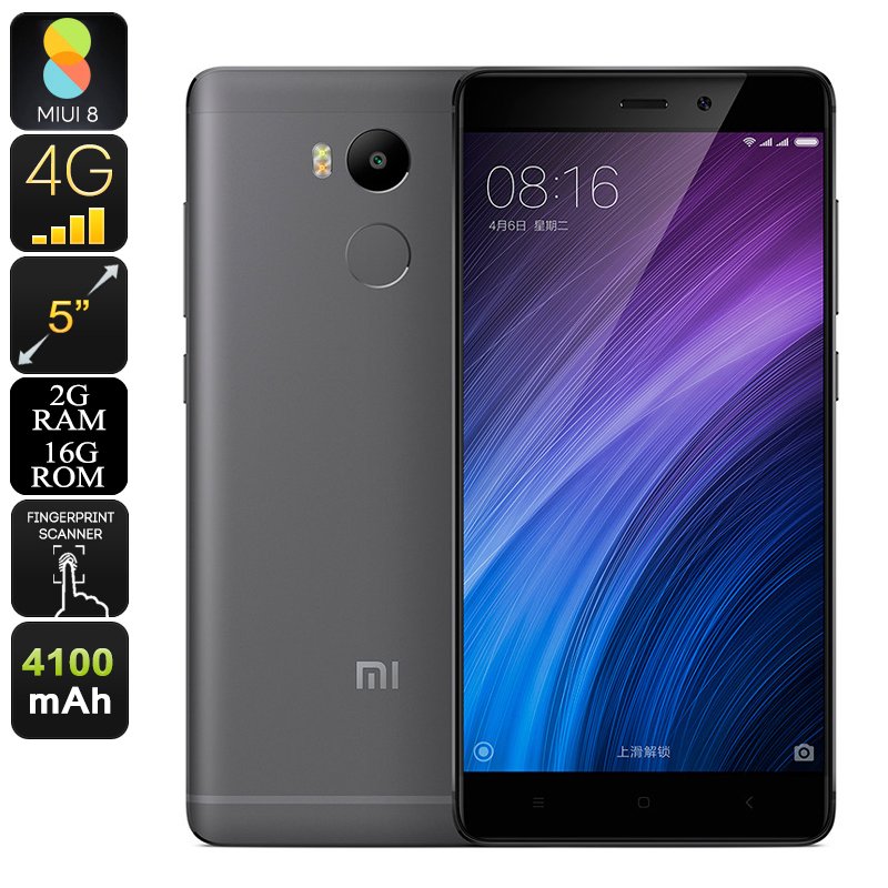 Xiaomi Redmi 4 Smartphone 16GB (Grey)