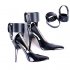Feet Locking Restraint Ankle Belt Sex Toy for High Heeled Shoes Straps for BDSM Female one size