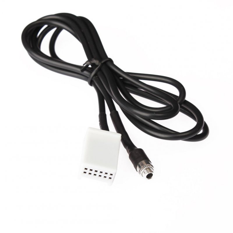Female 3.5mm MP3 Audio Adapter Input Cable for BMW E60 E66 E81 E82 E88 E90 AUX black