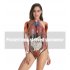 Female Human Organs Printing Jumpsuit Slim Long Sleeve Costume for Halloween Festival  B120 046 S M