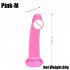Female Jelly Realistic Dildo With Strong Suction Cup Multicolor Fake Penis Adult Sex Toys Masturbation Device medium pink