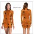 Female Long Sleeve Slim Short Dress Unique Printing for Halloween Party  WB143 001 M