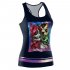 Female Ptinting Sleeveless Vest Tops U Shape Collar Breathable Fitness Vest WDBS1003 S