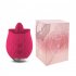 Female Silicone Tongue Lick Vibator Toy Masturbator 10 Modes Waterproof Low Noise Clitoris Stimulator Sex Machine rose Red