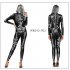 Female Skeleton Printing Jumpsuits Scary Cosplaying for Halloween Festival  WB142 001 L