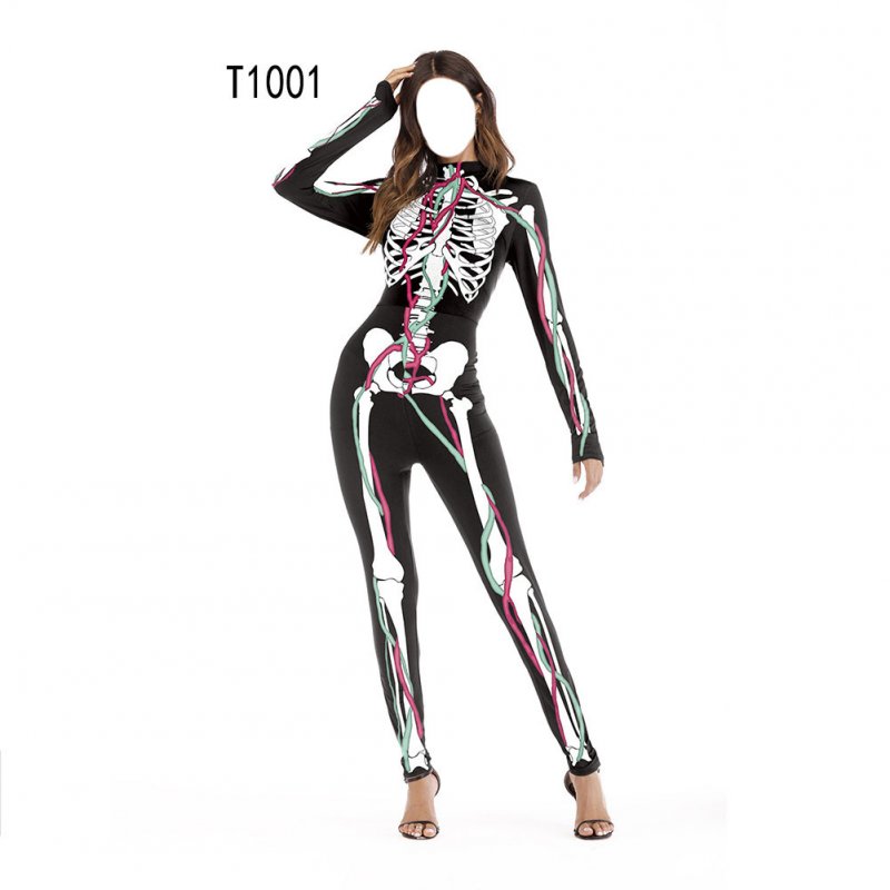 Female Slim Jumpsuits Long Sleeve Cosplay Custome for Halloween Party Festival  T1001_S/M