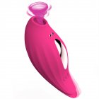 Female Sucker Vibrator Toys 10 Mode Vibration Double Head Vibration Masturbator G Spot Clitoris Stimulator Massager Toy rose red
