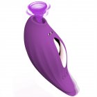Female Sucker Vibrator Toys 10 Mode Vibration Double Head Vibration Masturbator G Spot Clitoris Stimulator Massager Toy Purple