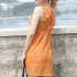 Female  Swimsuit  Skirt style One piece Sexy Lace Skirt Conservative Fresh Swimsuit Orange XL