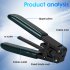 Fiber Optic Cable Stripper Glass Fiber Stripping Tool 3 x 2mm Fiberglass Pliers For Indoor Wiring Cable black green