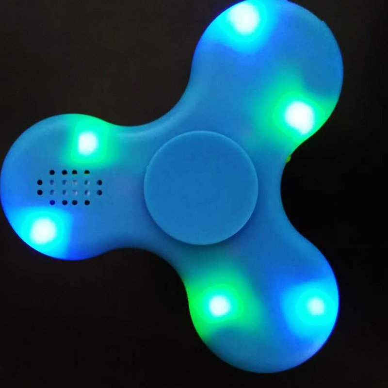 Fidget Hand Spinner LED Light Bluetooth Speaker White