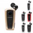 Fineblue F910 Retractable Headphones V5 1 Handsfree Long Standby Single In Ear Earpiece With Microphone For Business Driving black