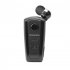 Fineblue F910 Retractable Headphones V5 1 Handsfree Long Standby Single In Ear Earpiece With Microphone For Business Driving black