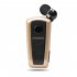Fineblue F910 Retractable Headphones V5 1 Handsfree Long Standby Single In Ear Earpiece With Microphone For Business Driving black