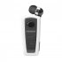 Fineblue F910 Retractable Headphones V5 1 Handsfree Long Standby Single In Ear Earpiece With Microphone For Business Driving black